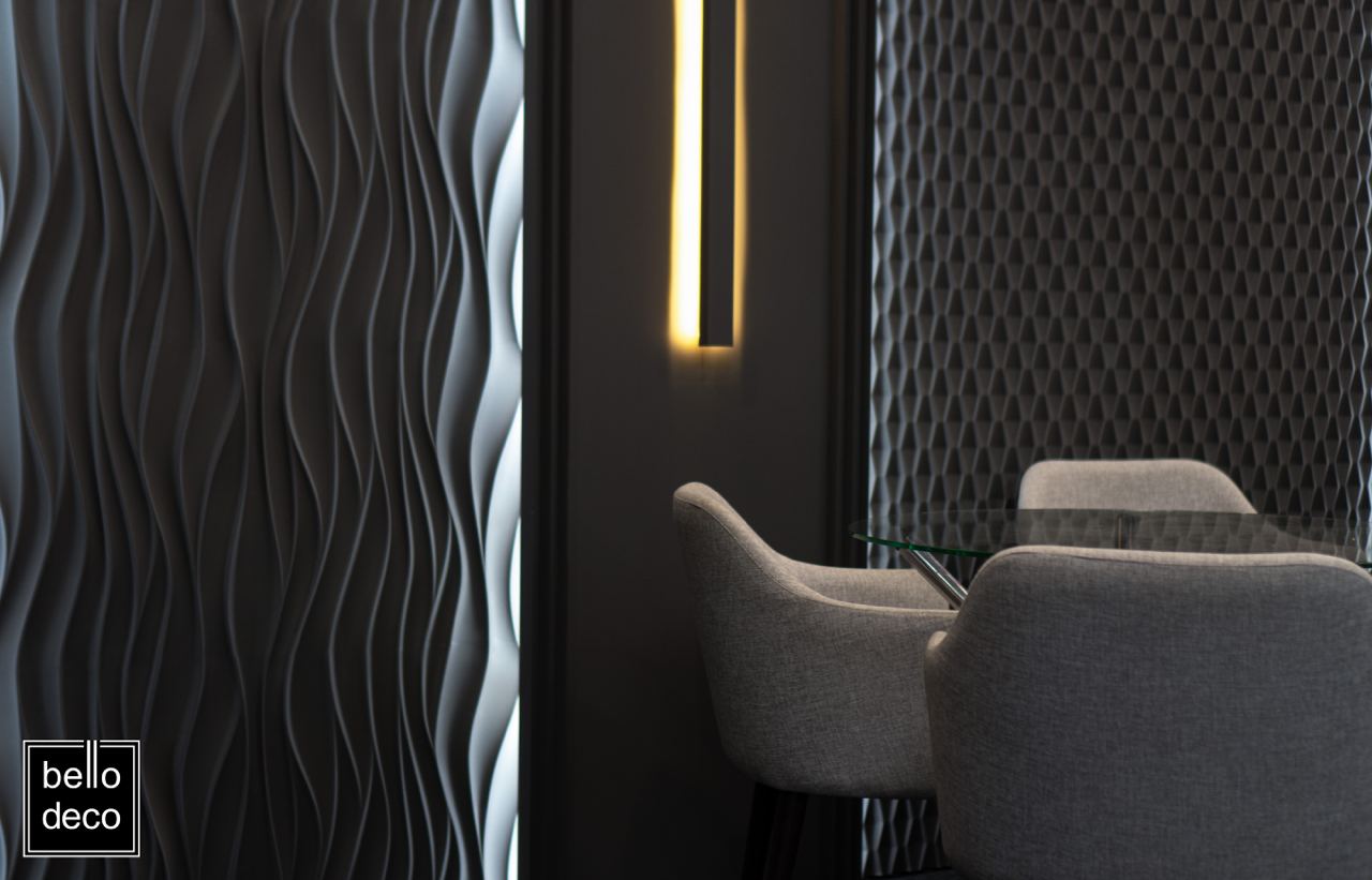 Стеновая панель под покраску Bello Deco СП 17 500×500×15 фото в интерьере